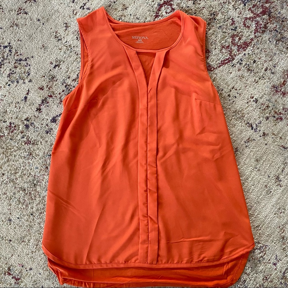 Merona tank top with split neck detail, M